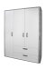 Kleiderschrank >Frieda< (BxHxT: 138x189x51 cm) vintage wood grey/weiß matt lack