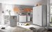 Kleiderschrank >Frieda< (BxHxT: 138x189x51 cm) vintage wood grey/weiß matt lack
