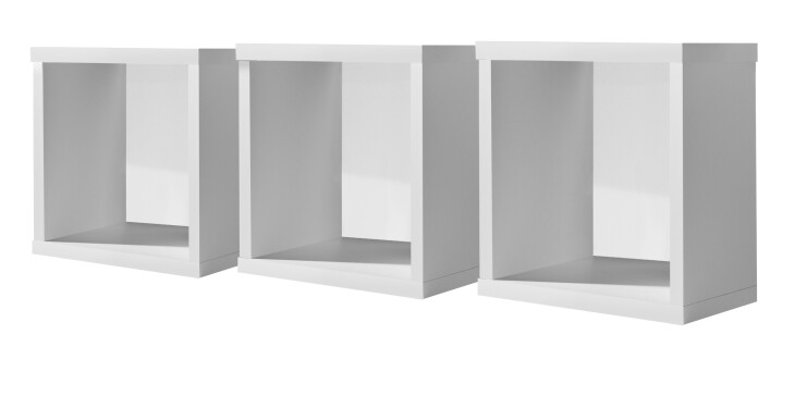 Hängeregal >Hängeregale/30-3er< (BxHxT: 29x29x20 cm) in weiß matt