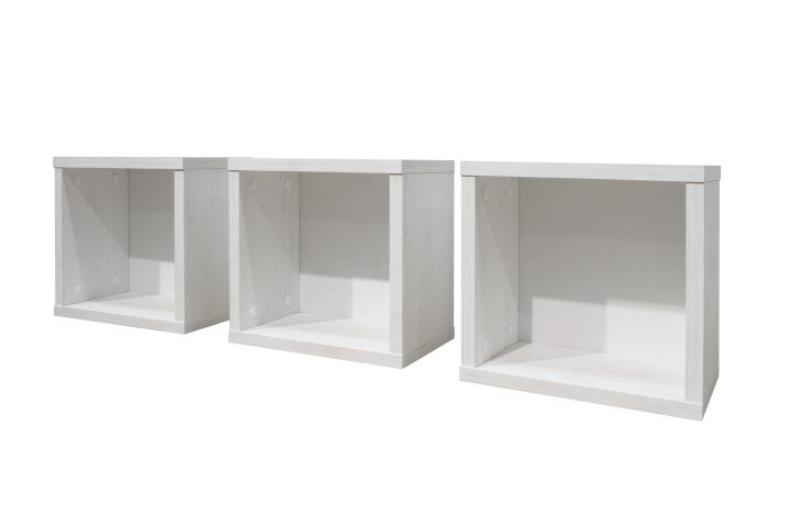 Hängeregal >Hängeregale/30-3er< (BxHxT: 29x29x20 cm) anderson pine / weiß matt