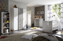 Hängeregal >Hängeregale/30-3er< (BxHxT: 29x29x20 cm) anderson pine / weiß matt