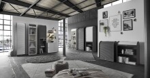 Jalousieschrank >Jalousieschrank< (BxHxT: 46x192x44 cm) in graphit / graphit