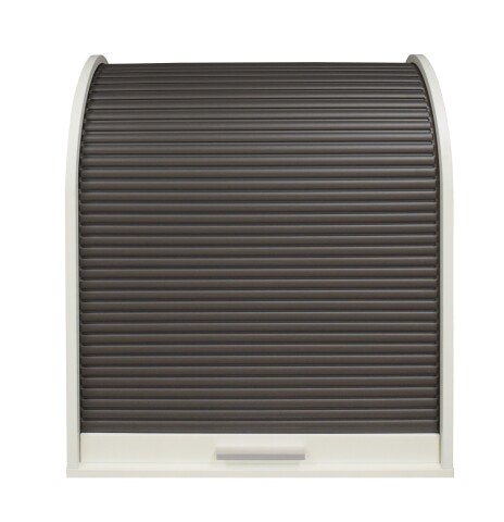 Jalousieschrank >Jalousieschrank< (BxHxT: 69x85x44 cm) weiß matt lack / graphit