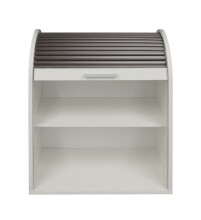 Jalousieschrank >Jalousieschrank< (BxHxT: 69x85x44 cm) weiß matt lack / graphit