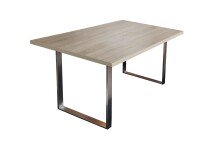 Esstisch >Steel< (BxHxT: 138x76x90 cm) in eiche...