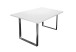 Esstisch >Steel< (BxHxT: 138x76x90 cm) in weiß matt lack - 138x76x90cm (BxHxT)