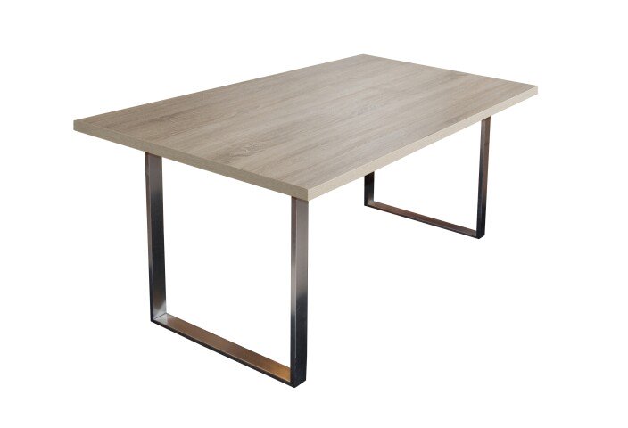 Esstisch >Steel< (BxHxT: 160x76x90 cm) in eiche sägerau - 160x76x90cm (BxHxT)