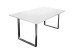 Esstisch >Steel< (BxHxT: 160x76x90 cm) in weiß matt lack - 160x76x90cm (BxHxT)