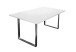 Esstisch >Steel< (BxHxT: 160x76x90 cm) in weiß matt lack - 160x76x90cm (BxHxT)