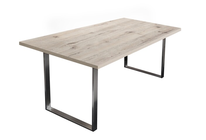 Esstisch >Steel< (BxHxT: 180x76x90 cm) in sandeiche - 180x76x90cm (BxHxT)