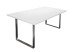 Esstisch >Steel< (BxHxT: 180x76x90 cm) in weiß matt lack - 180x76x90cm (BxHxT)