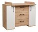 Wickelkommode >Cindy< (BxHxT: 117x92x71 cm) in asteiche / weiß matt lack