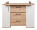 Wickelkommode >Cindy< (BxHxT: 117x92x71 cm) in asteiche / weiß matt lack