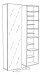 Schuhschrank >Woody< (BxHxT: 45x176x25 cm) in weiß matt - 45x176x25cm (BxHxT)