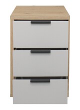 Nachtkommode >Clyde< (BxHxT: 49x70x45 cm) in asteiche / kreidegrau matt lack