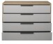 Kommode >Clyde< (BxHxT: 122x90x45 cm) in asteiche / kreidegrau matt lack