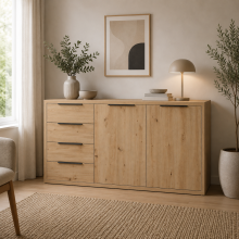 Kommode >Clyde< (BxHxT: 180x90x45 cm) in asteiche -...