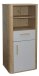 Beistellschrank >Lilly< (BxHxT: 55x128x41 cm) asteiche / kreidegrau matt lack