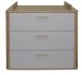 Wickelkommode >Lilly< (BxHxT: 110x98x71 cm) in asteiche / kreidegrau matt lack