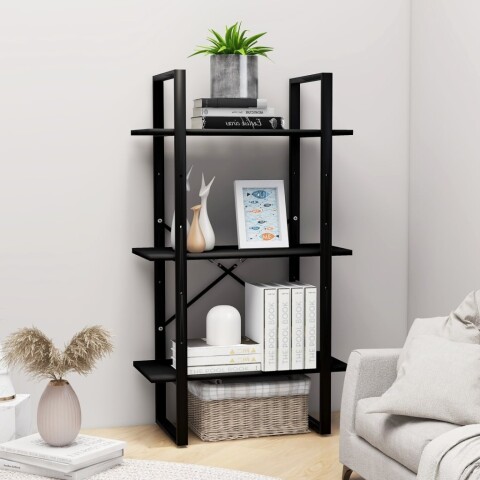 Regal >3007030< (LxBxH: 30x60x105 cm) in Schwarz - 30x60x105 (LxBxH)