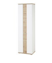 Garderobenschrank >SIGNO II< (BxHxT: 60x200x38 cm) in Artisan/Weiß aus MDF