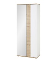 Garderobenschrank >SIGNO II< (BxHxT: 80x200x38 cm) in Artisan/Weiß aus MDF
