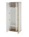 Garderobenschrank >SIGNO II< (BxHxT: 80x200x38 cm) in Artisan/Weiß aus MDF