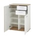 Schuhschrank >SIGNO II< (BxHxT: 80x106x38 cm) in Artisan/Weiß aus MDF