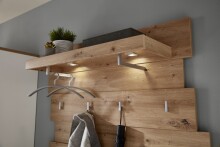 Garderobenpaneel >SIGNO II< (BxH: 120x125 cm) in Artisan Eiche - 120x125 (BxH)