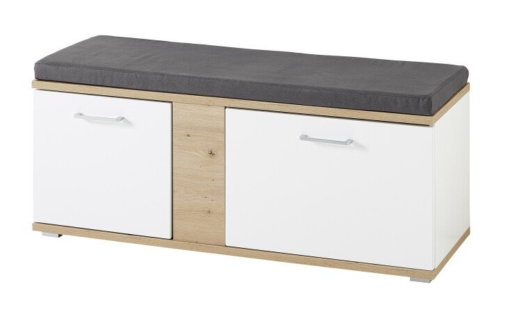 Schuhbank >SIGNO II< (BxHxT: 120x50x38 cm) in Artisan/Weiß - 120x50x38 (BxHxT)