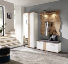 Schuhbank >SIGNO II< (BxHxT: 120x50x38 cm) in Artisan/Weiß - 120x50x38 (BxHxT)