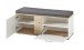 Schuhbank >SIGNO II< (BxHxT: 120x50x38 cm) in Artisan/Weiß - 120x50x38 (BxHxT)