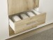 Kleiderschrank >Kassel< (BxHxT: 120x195x55 cm) in Weiß / Artisan Eiche