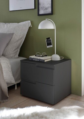 Nachtkommode >Spice< (BxHxT: 46x42x40 cm) in Graphit matt - 46x42x40cm (BxHxT)