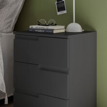 Nachtkommode >Spice< (BxHxT: 46x59x40 cm) in Graphit matt - 46x59x40cm (BxHxT)