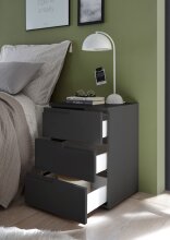 Nachtkommode >Spice< (BxHxT: 46x59x40 cm) in Graphit matt - 46x59x40cm (BxHxT)