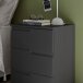 Nachtkommode >Spice< (BxHxT: 46x59x40 cm) in Graphit matt - 46x59x40cm (BxHxT)