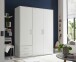 Kleiderschrank >Valencia< (BxHxT: 155x195x60 cm) in Weiß - 155x195x60cm (BxHxT)