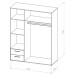 Kleiderschrank >Valencia< (BxHxT: 155x195x60 cm) in Weiß - 155x195x60cm (BxHxT)