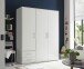 Kleiderschrank >Valencia< (BxHxT: 155x195x60 cm) in Weiß - 155x195x60cm (BxHxT)