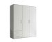 Kleiderschrank >Valencia< (BxHxT: 155x195x60 cm) in Weiß - 155x195x60cm (BxHxT)
