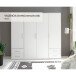 Kleiderschrank >Valencia< (BxHxT: 206x195x60 cm) in Weiß - 206x195x60cm (BxHxT)