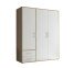 Kleiderschrank >Valencia< (BxHxT: 155x195x60 cm) in Sonoma Eiche / Weiß