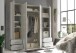 Kleiderschrank >Valencia< (BxHxT: 206x195x60 cm) in Beton Optik / Weiß