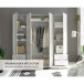 Kleiderschrank >Valencia< (BxHxT: 206x195x60 cm) in Beton Optik / Weiß