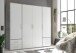 Kleiderschrank >Valencia< (BxHxT: 206x195x60 cm) in Beton Optik / Weiß