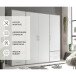 Kleiderschrank >Valencia< (BxHxT: 206x195x60 cm) in Beton Optik / Weiß