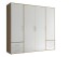 Kleiderschrank >Valencia< (BxHxT: 206x195x60 cm) in Sonoma Eiche / Weiß