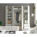 Kleiderschrank >Valencia< (BxHxT: 206x195x60 cm) in Sonoma Eiche / Weiß