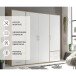 Kleiderschrank >Valencia< (BxHxT: 206x195x60 cm) in Sonoma Eiche / Weiß